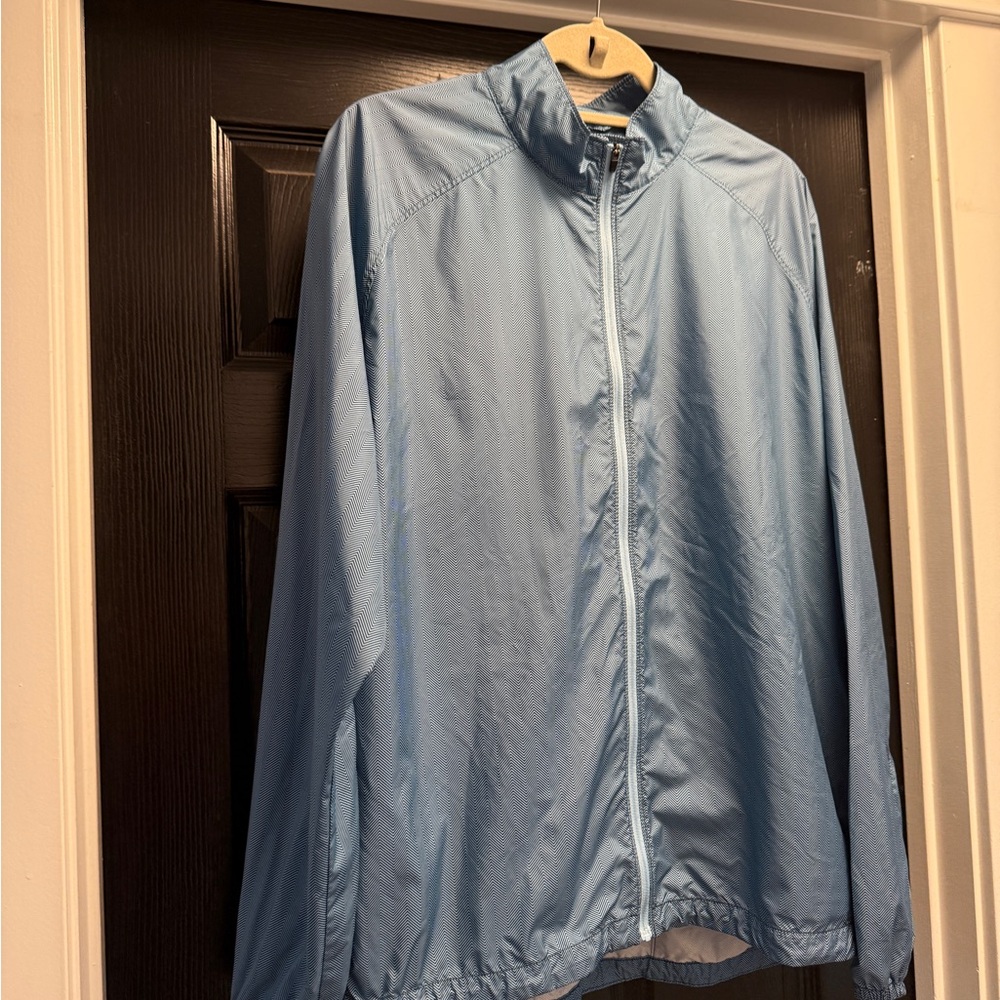 Masters designed by Peter Millar Light Blue Windbreaker large